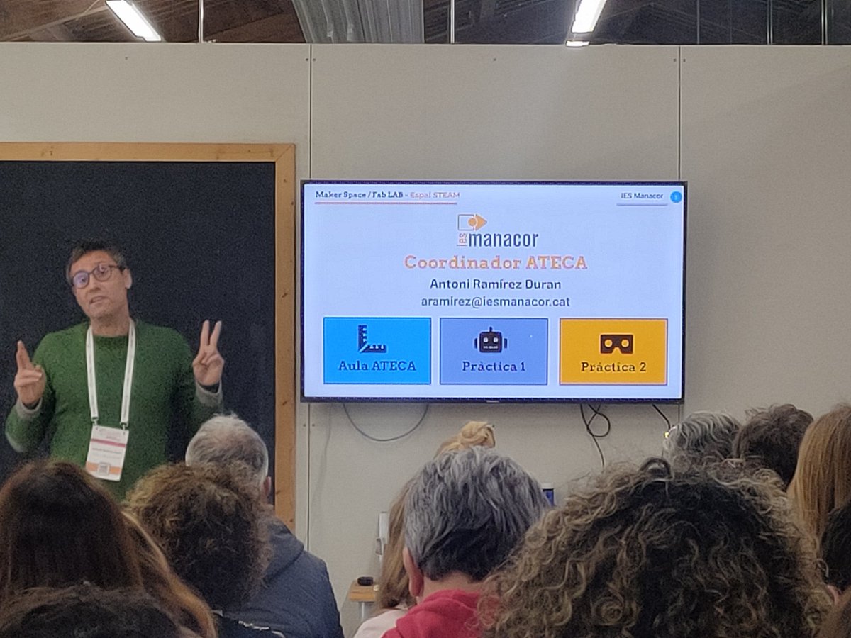 iesjsalvador's tweet photo. 🙌🏻👏 Primer dia al #CongresFPIB #Inca 
👉🏼Aposta per l'FP
🛤️🧭Orientació Professional,
desenvolupament LOFP: paper rellevant de FOL...
🧐Tendències en sectors productius🦾🏖️👩‍🍳🔋🧠
✍️Acredita l'experiència professional 🧑‍🔧🧑‍🏭
👌Experiències #aulaateca
#iesmarcferrer #FP #Formentera https://t.co/NriE9lfG3S
