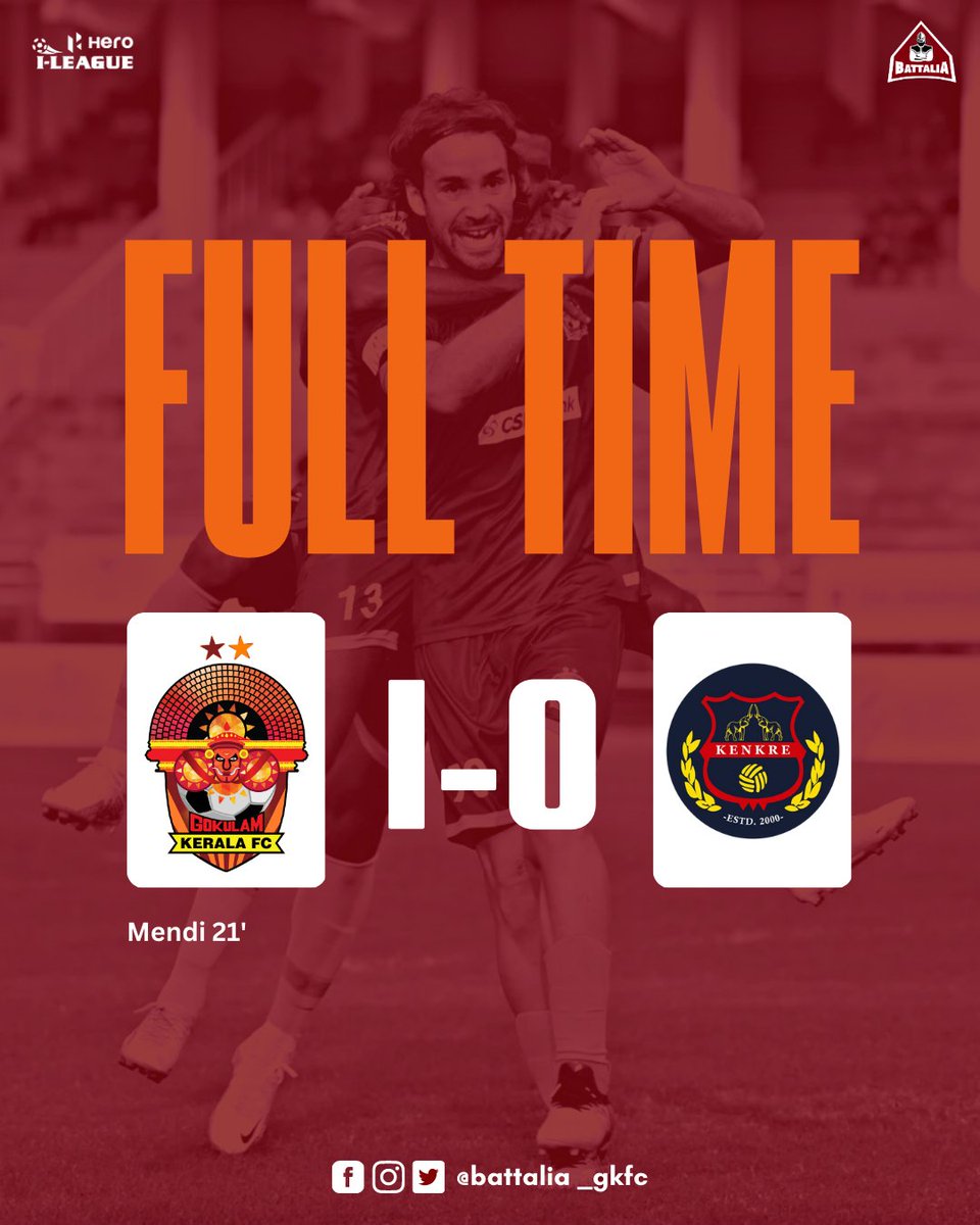 Another 3 points , another cleansheet. 🔥🔥🔥

We are now onto 3rd position in the table ❤️❤️

#BattaliaGKFC #GKFC #Malabarians #HeroILeague