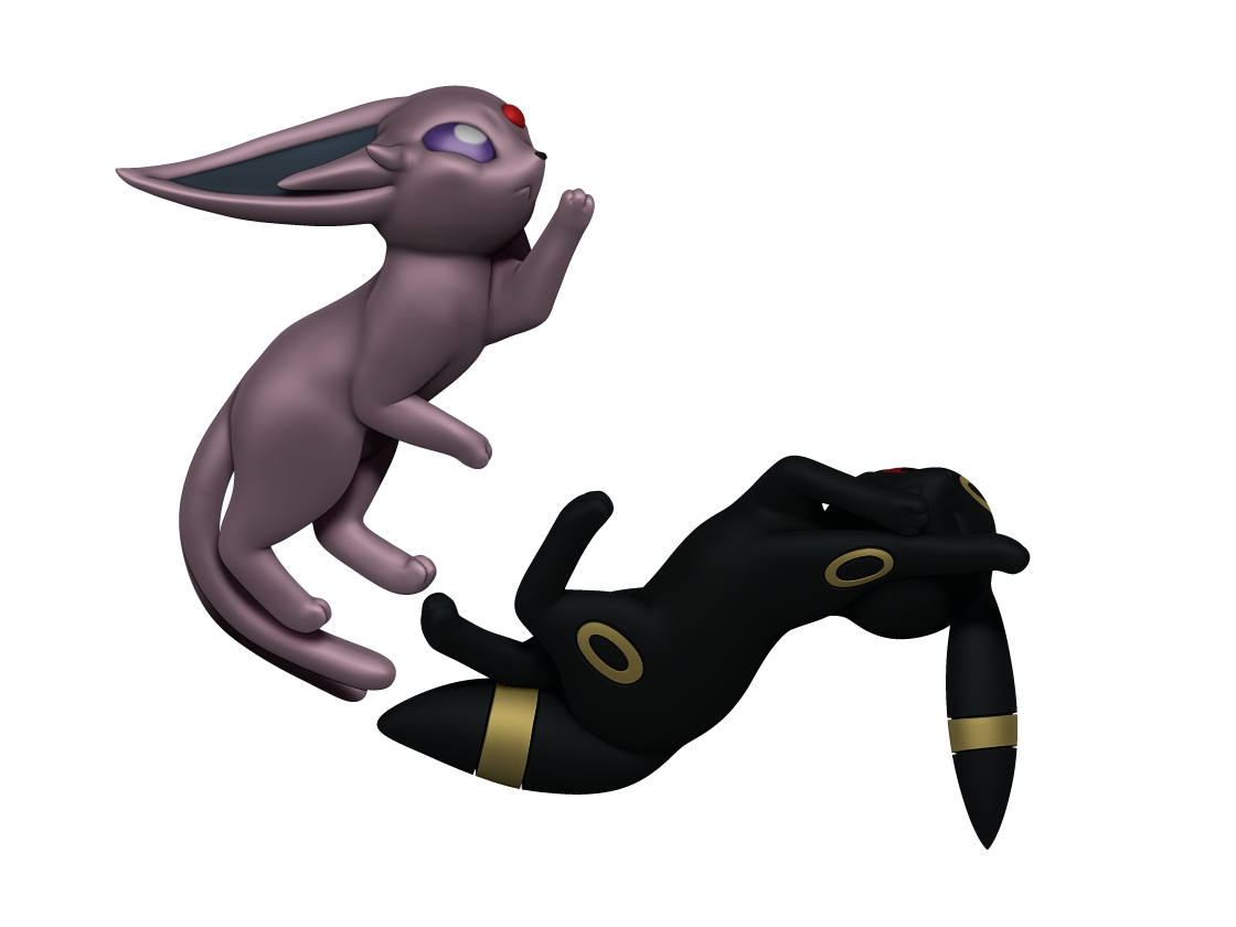 espeon ,umbreon pokemon (creature) no humans white background forehead jewel simple background looking up purple eyes  illustration images