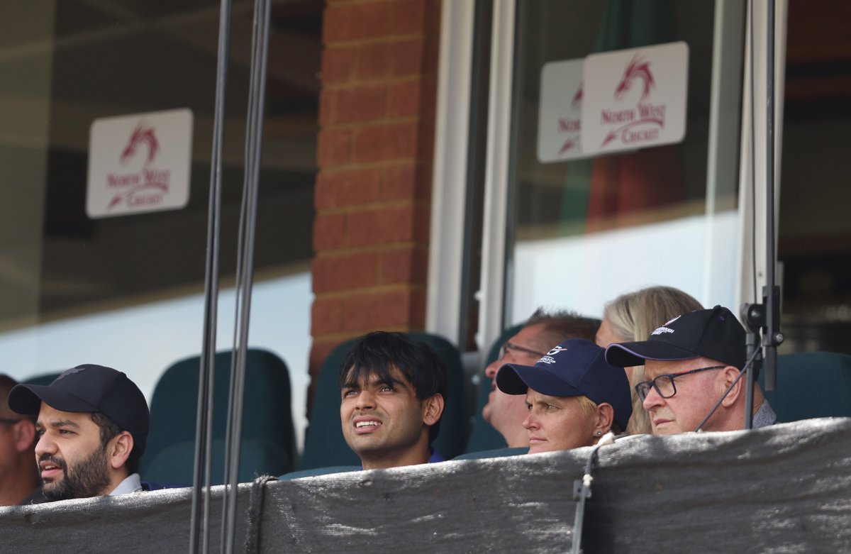 BCCIWomen's tweet photo. .@Neeraj_chopra1 is in the house for the Finals of the #U19T20WorldCup 🙌🙌 https://t.co/nsbmYgIvZr