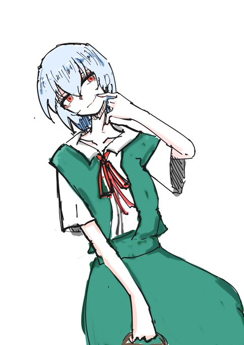 移動中のバス内で描いてた綾波レイ 