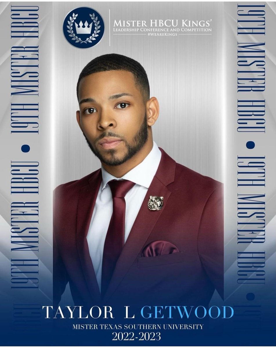 TexasSouthern's tweet photo. Congratulations to Mr. TSU, Taylor Getwood, on winning Mister HBCU! We are #TSUProud! Keep soaring! #TSU #TexasSouthern #HBCU #MrHBCU https://t.co/uUkmJxhWBv