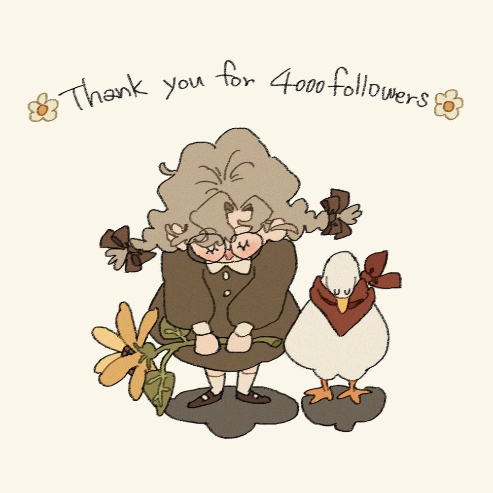 「Thank you for instagram 4000 」|HA0🌿のイラスト