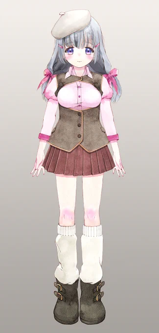 Live2D 用 JS 遠子さん完成～。一度完成させたつもりだったけど、パーツが足りなかったり仕上げが足りなかったりで追加修正です。 