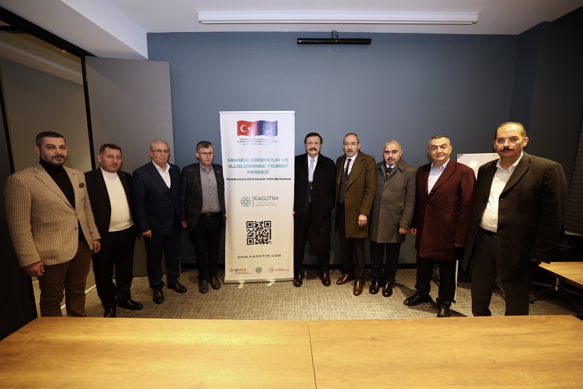 Kayserito's tweet photo. TOBB Başkanımız Sn. Rifat Hisarcıklıoğlu, @Kayserito  bünyesinde hizmet verecek olan Kayseri Girişimcilik ve Uluslararası Ticaret Merkezi’ni @kagutim ziyaret ederek proje hazırlıkları hakkında bilgiler aldı. Nazik ziyaretleri için kıymetli başkanımıza teşekkür ederiz. https://t.co/uB3QOMdOer