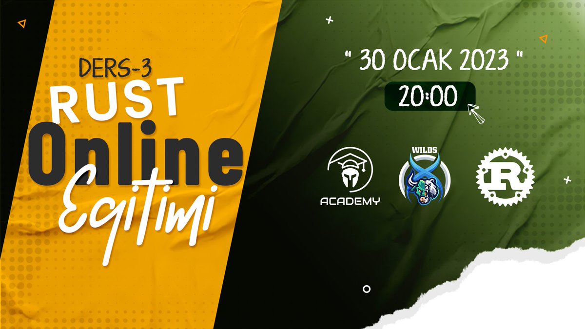castrumacademy's tweet image. Tüm hızıyla devam eden #Rust programlama dili eğitimimizin 3. dersi 30 Ocak saat 20:00'da gerçekleşecektir.
@castrumistanbul @0xWilds
@novaratiotech @rustlang
#blockchaindeveloper #RustDeveloper #web3community #CosmWasm