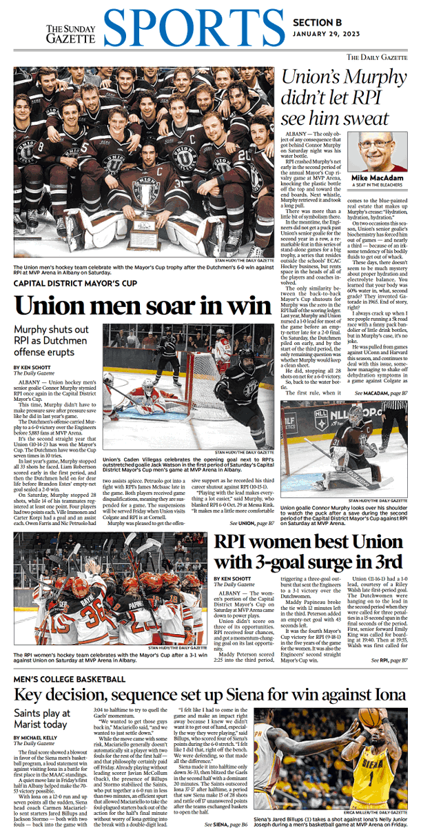 Adam_Shinder's tweet photo. Check out today's @dgazettesports section, featuring wall-to-wall Mayor's Cup coverage from @slapschotts and @Mike_MacAdam, plus @ByMichaelKelly on Siena men's basketball
@SienaMBB @Unionmhockey https://t.co/nMoyT4eOTS
