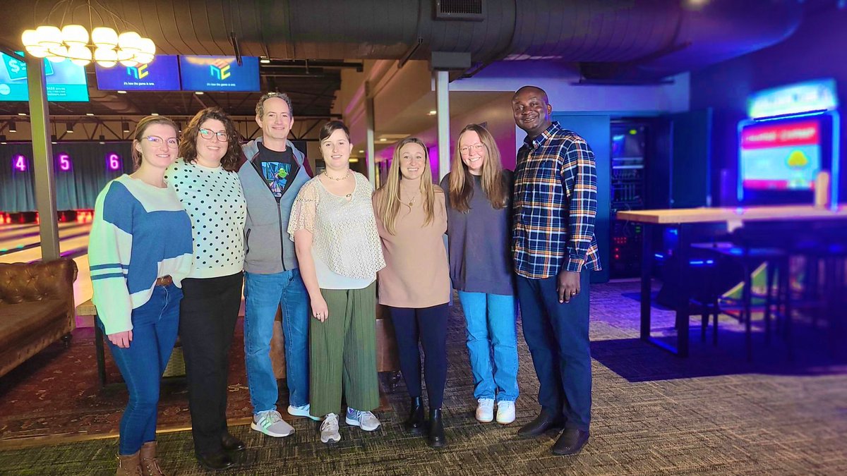 UMMC_AnatomyPhD's tweet photo. Our grad students took Dr. Notebaert bowling on Friday as a way to say goodbye and good luck as he moves on to his new position in Illinois. He is going to be missed! https://t.co/YgLsfJbyja