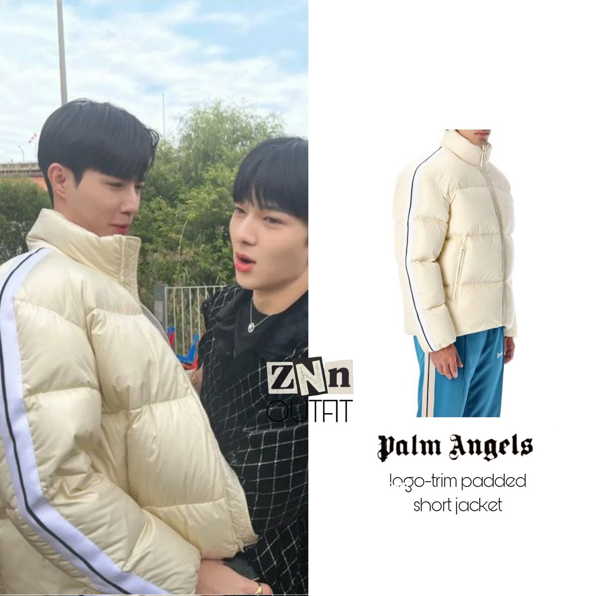 ZNN_Outfit's tweet photo. Wearing logo-trim padded short jacket - $1,460

#cutiepieseries #cutiepietheseries #domunditv #zeepruk #zeeprukpanich #nunew #nunewchawarin #zeenew #zeenunew https://t.co/v3RQ9a2Rlw