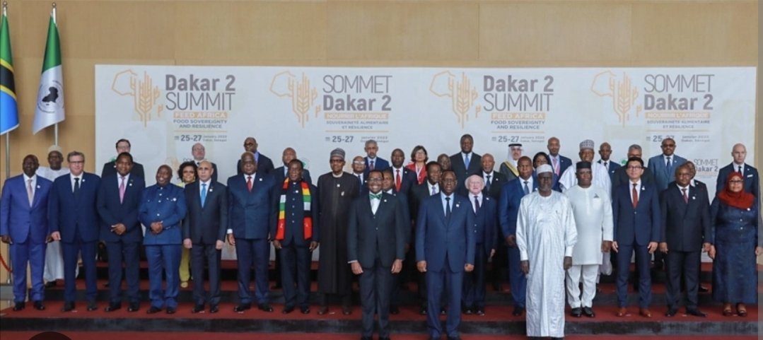 Thanks to H.E. President Julius M. Bio of Sierra Leone for his leadership at the Dakar 2 Feed Africa Summit in Senegal from Jan 25-27, 2023 to foster food security and food sovereignty in African. 

Thanks to Pres. Macky Sall of Senegal and Pres. Adesina of AfDB for the Summit.