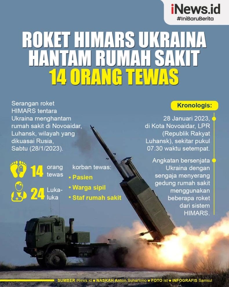 SeputariNews's tweet photo. Serangan Roket Ukraina Hantam Rumah Sakit Tewaskan 14 Orang. FDL
https://t.co/BKuVKXCvUF
#iNews #Ukraina #HIMRAS #Rusia #Roket #RoketUkraina https://t.co/qs3Ls7fsEp