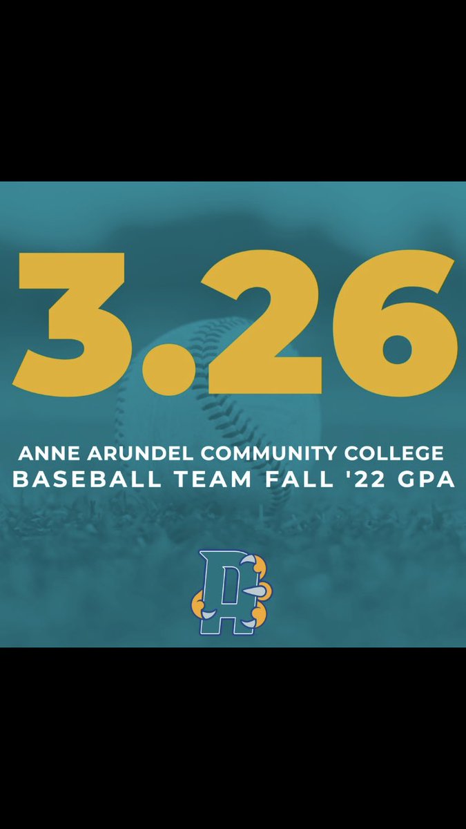 AACC Baseball (@aacc_baseball) on Twitter photo Proud of our team’s work in the classroom this fall with a team GPA of 3.26! Proud of our team’s work in the classroom this fall with a team GPA of 3.26!