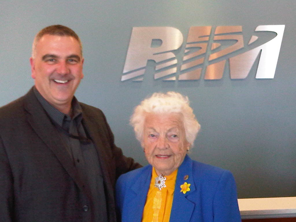 Fond memories of hosting Mayor Hazel McCallion for a tour of the Research In Motion building in Mississauga, about 15 years ago
Such a wonderful woman--- certainly one of the best leaders ever that Ontario has ever seen.  A life of 101 years, well-lived, of exceptional service!
