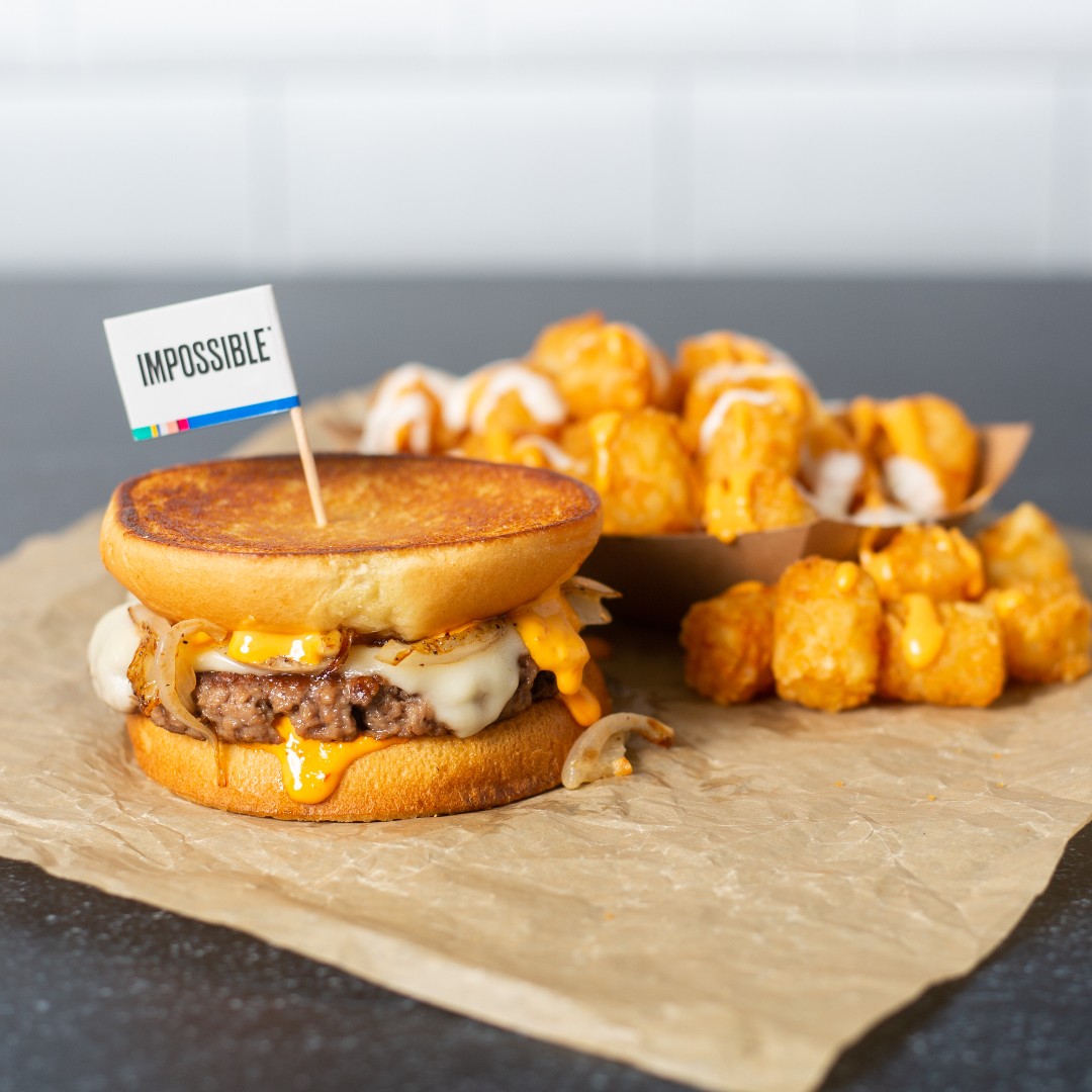 waybackburgers's tweet photo. Order Impossible on @DoorDash &amp; get $5 off this weekend only! #MakeItImpossible @ImpossibleFoods 

Promo applies when you get anything with Impossible meat from plants in your order with a $15 minimum from 1/27/23 - 1/30/23. Terms and conditions apply https://t.co/zA6Mq0BvFG