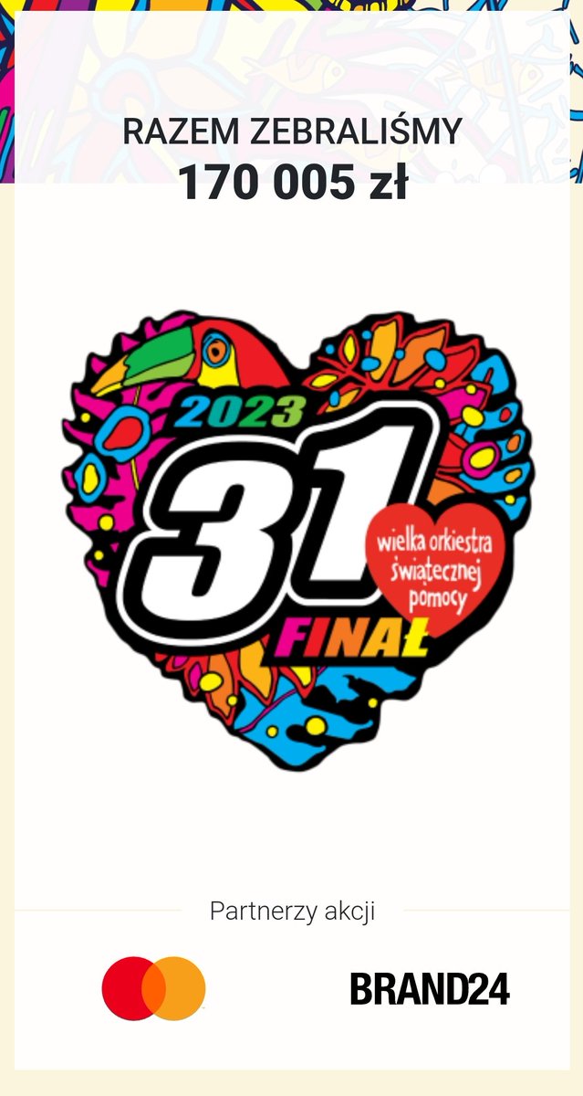 MastercardPL's tweet photo. 1️⃣7️⃣0️⃣ 0️⃣0️⃣0️⃣ ‼️z #MastercardGrazWOŚP 
I gramy dalej! 🎷🎸🥁🎶 Każdy pierwszy tweet lub retweet danego użytkownika z tym hashtagiem to 5 złotych dla @fundacjawosp https://t.co/30XybnYNnF