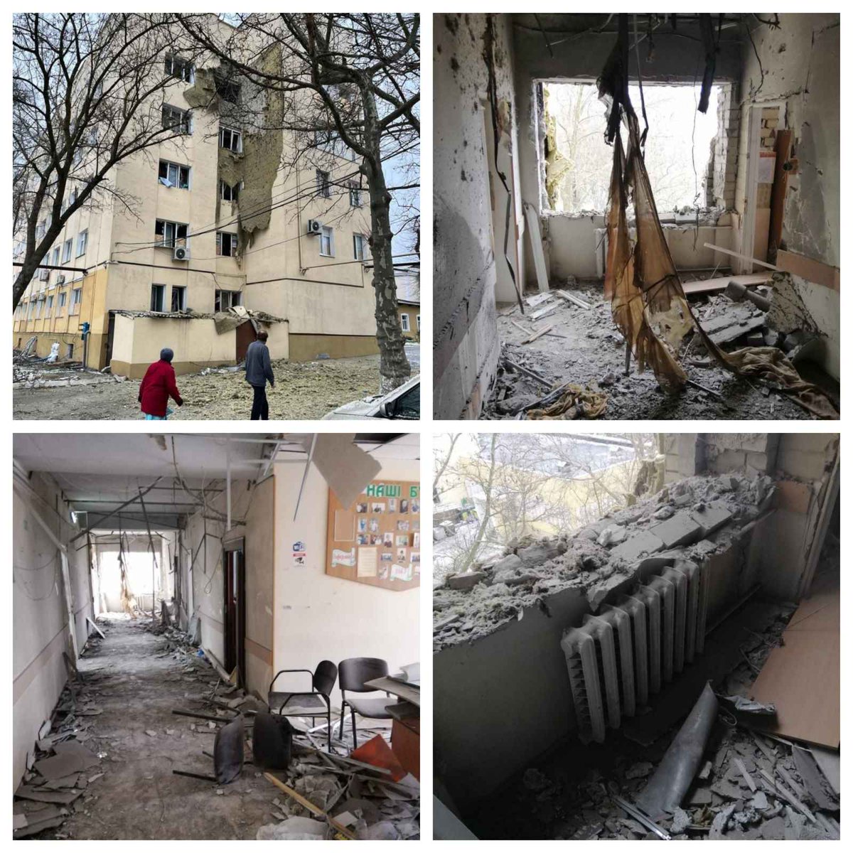twolettersA's tweet photo. The consequences of russian shelling of the regional clinical hospital in Kherson. 
#RussiaIsATerroristState
#ArmUkraineNow https://t.co/ILBRwqnRMN