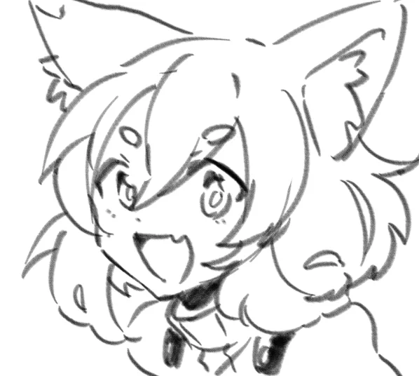 #絵師のペット紙魚ちゃん
配信のテストに描いてたやつ 