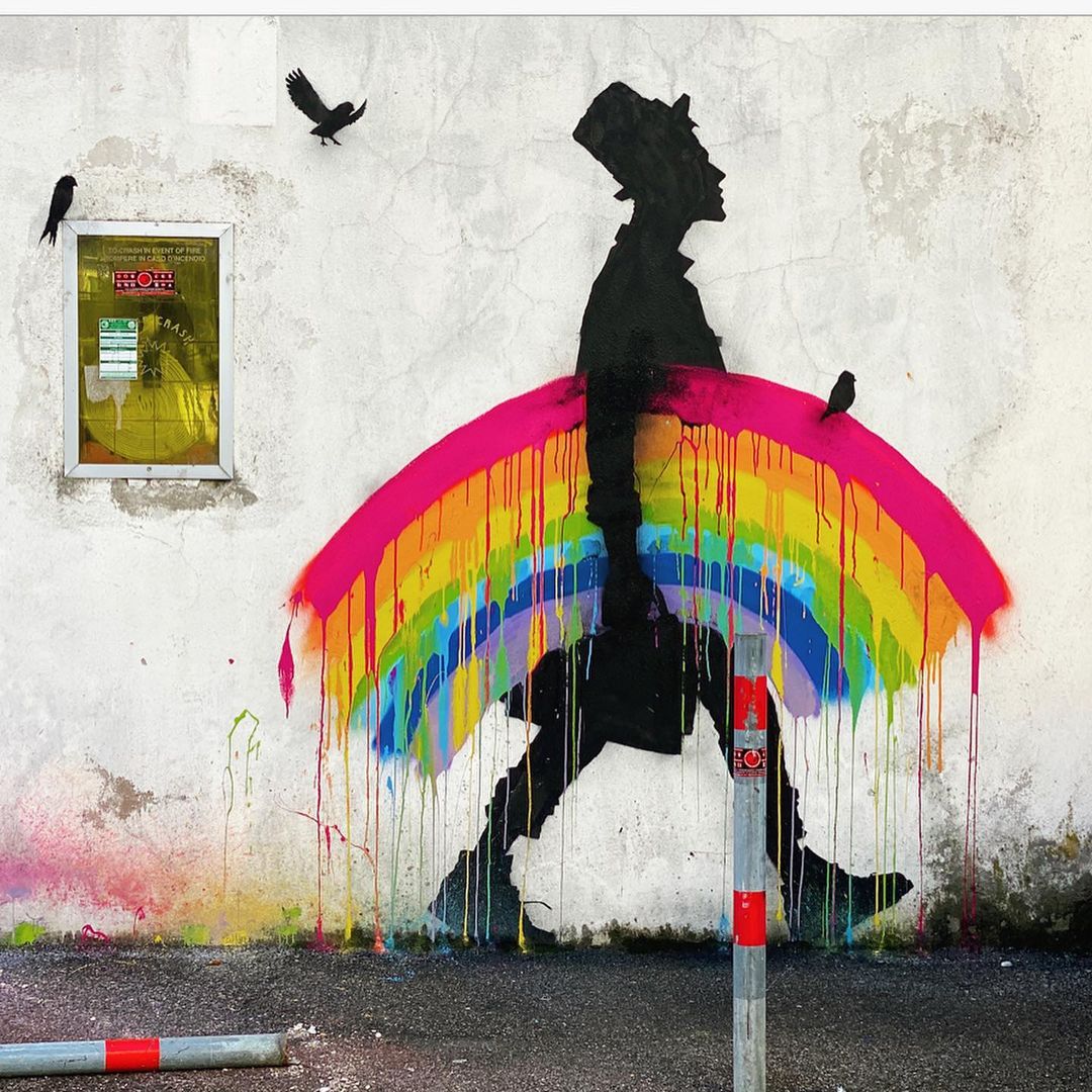 UtopiaStreetArt's tweet photo. Rainbow Carrier – By Kenny Random  👇 https://t.co/BDP949vBjW https://t.co/1hCZE9gC04