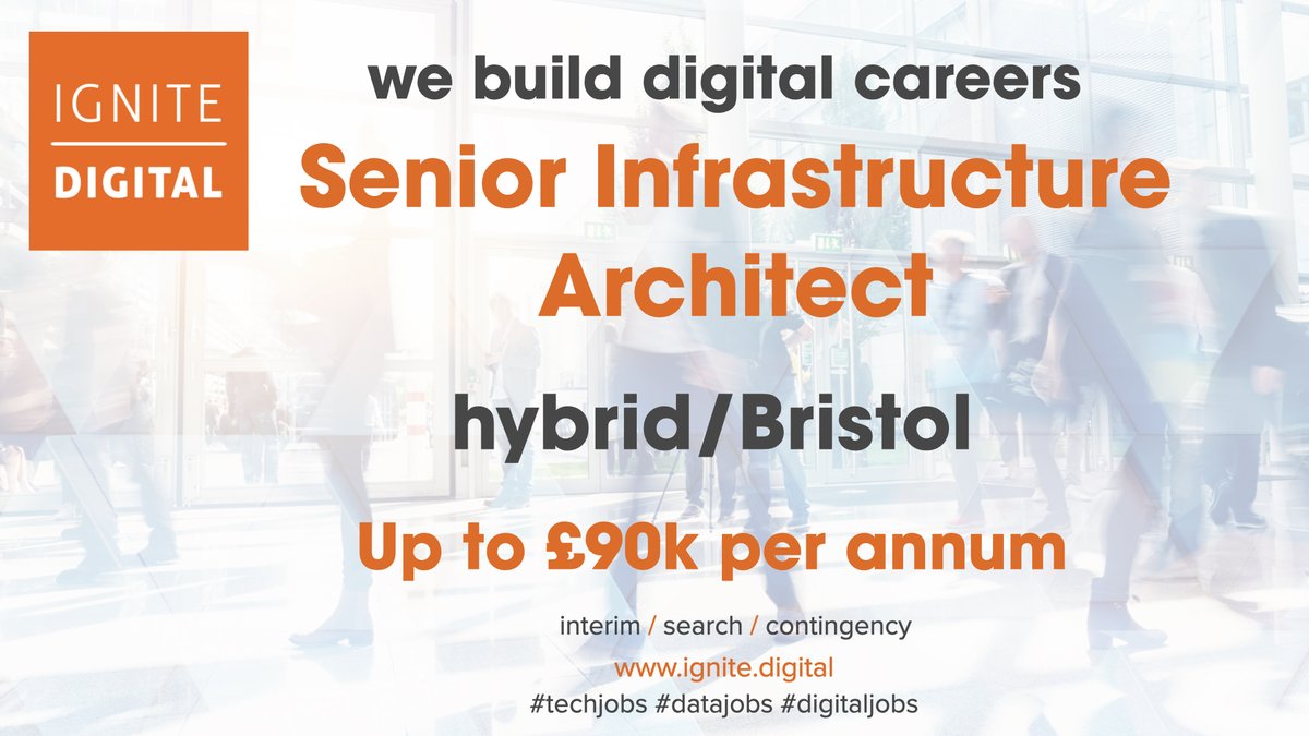 IgniteDigitalHQ's tweet photo. We are looking for a Senior Infrastructure Architect to join a leading international legal firm with a client list full of FTSE 100 and Global 500 companies.
https://t.co/dbVTQcQqYX
#infrastructurearchitect #cloudinfrastructure #azure #microsoftazure #microsoft #tech #techjobs https://t.co/56qAs03xxo
