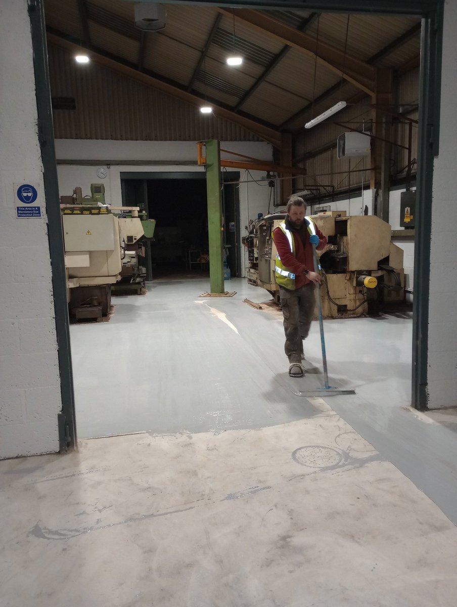 Top coat on floor engineers workshop , <a href="/resbuild/">RBP Limited</a> solvent free high build and quartz for profile finish <a href="/floorpainters/">Floor Painters Ltd</a> <a href="/Resin_Tom/">Resin_tom</a> job well done