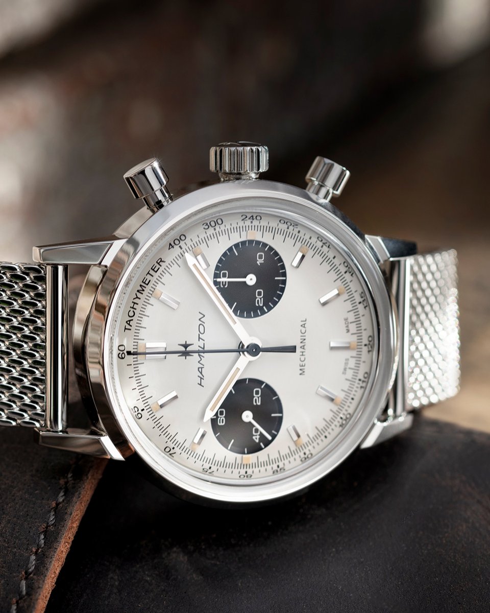 hamiltonwatch's tweet photo. The perfect duo. Our ambassador and on-screen hero @danielhenney wears the vintage-inspired Intra-Matic Auto Chrono with its instantly recognizable panda dial: https://t.co/g9RJ1FmEGH

#hamiltonwatch #hamiltonintramatic #timepiece #watch #watchoftheday
(Ref. H38416711, H38416111) https://t.co/0CpwQEv6AZ