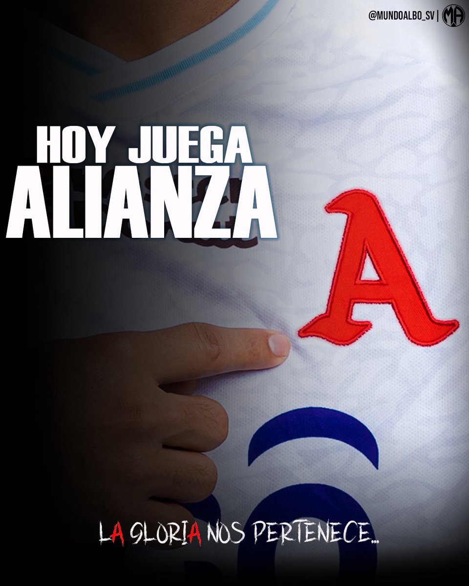 mundoalbo_sv's tweet photo. ¡Hoy regresa el más odiado y el más amado! 🅰️🤩 @AlianzaFC_sv 

🆚 CD Platense
🏟️ Toledo Valle
🕒 3:15PM
📺 Canal 4 (EN VIVO)

¡DALE ALBO QUERIDO! 👊🏼

#MundoAlboSV https://t.co/UHr1izU7h0