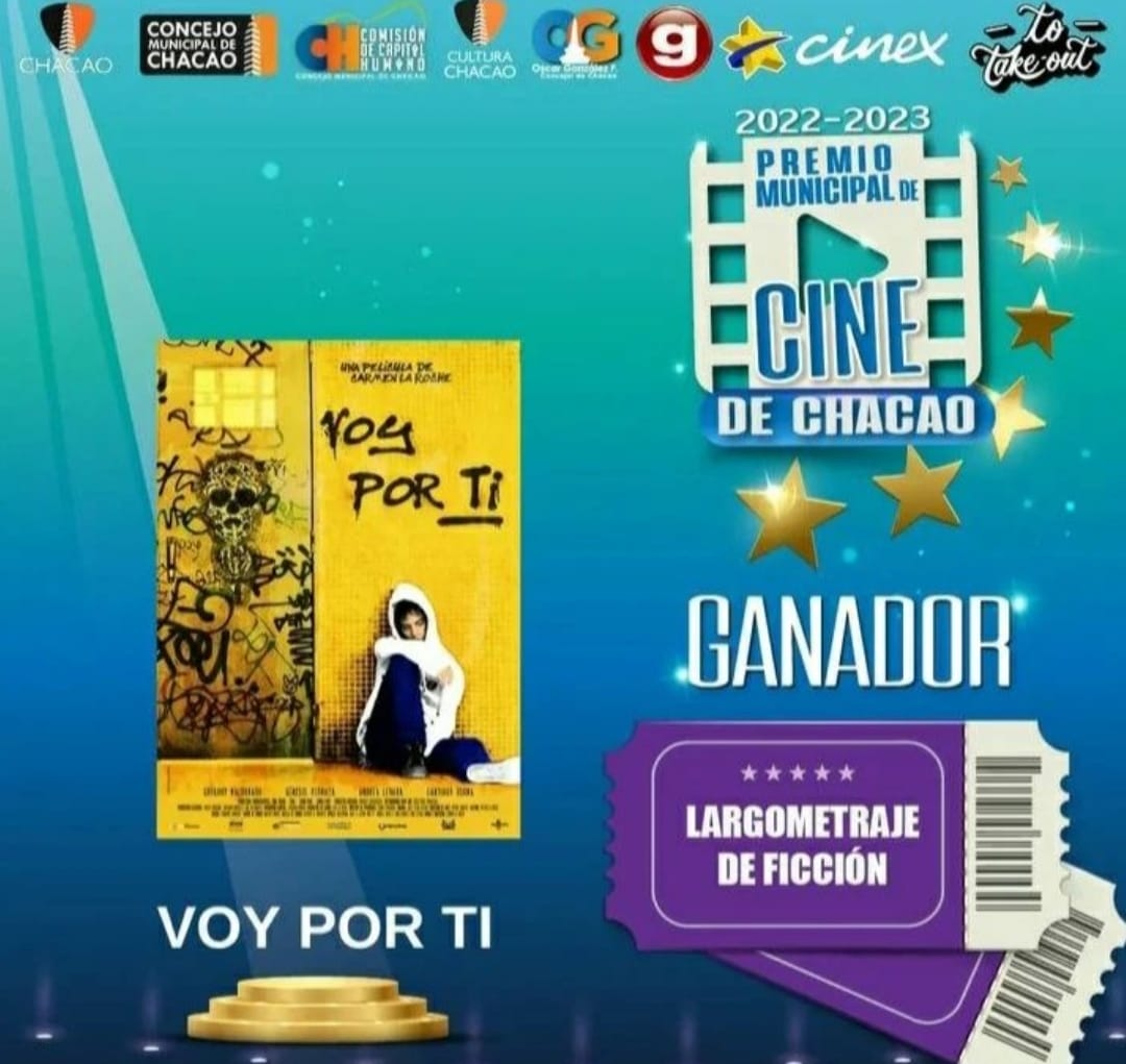 Desde #GranCine felicitamos a <a href="/larochecarmen/">Carmen La Roche</a> <a href="/levadandrea/">Andrea Levada</a> y a todo el equipo de <a href="/voyportifilm/">Voy por ti</a> por los reconocimientos obtenidos en la primera edición del Premio Municipal de Cine de Chacao 
Mejor Largometraje de Ficción
Mejor Actriz: Andrea Levada 
Mejor Dirección