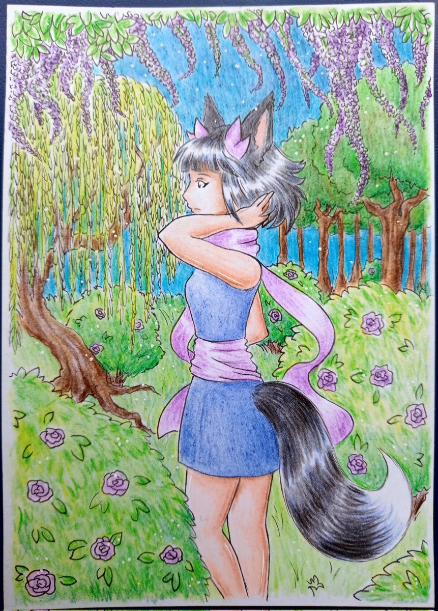 Sijuruth's tweet photo. OC: Aurora Vulpis

"Looking good!" he said with a smirk. 
She rolled with her eyes as she answered. "Shut up, Darren."
"As you wish, lady Vulpis."
With an unnecessary polite gesture he bowed before her.
"Stop it. You know this is not a date. We have work to do." https://t.co/X6rTNtD0Sj