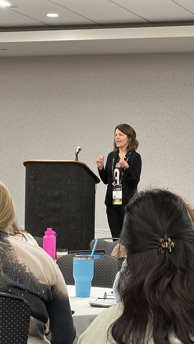 trustingreaders's tweet image. Dividing and conquering today!  Hannah is with @lester_laminack&amp;amp; @ktkelly14 while I am with @ssvincent soaking up her expertise on research based ways to teach foundational skills.  She is all about balance and brilliance! #LitCon23 #foundationalskills #gobengals