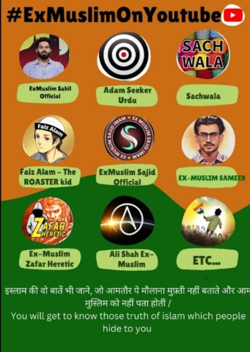 ssbbReloaded's tweet photo. #exmuslimonyoutube
Full  support to ex-muslim we will succeed for sure https://t.co/bnIUTmKOfV