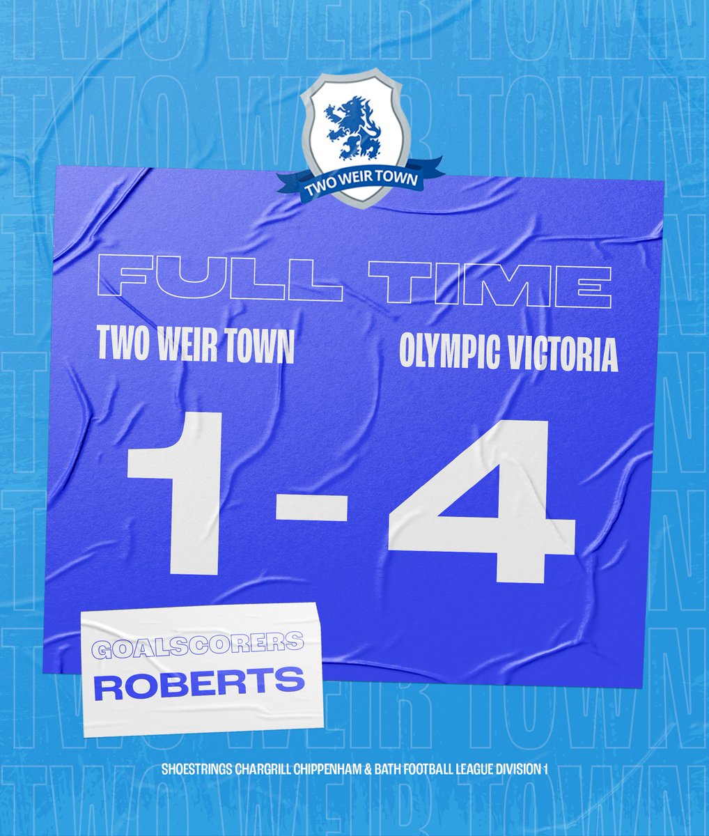TwoWeir's tweet image. It wasn't to be this morning. A lone goal from Robes wasn't enough to prevent us suffering our heaviest league defeat since December 2021.

We go again next week against FC Box, where we'll be hoping to come away with a better result 🙏

As always, up the Two Weir 🔵💪👏🍻⚫️