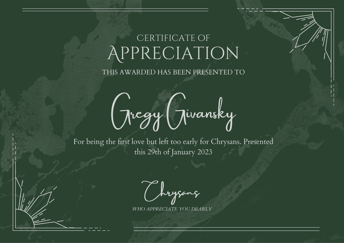 _yeonjnn's tweet photo. @shernxiaoting @oflntak @LeFerndell @JessenTheHolmes @archertheholmes @hrvieltheholmes @AlunaTheHolmes @ocietheholmes honorable mention, egy. makasih ya buat jadi everyone first love. soalnya rata² chrysans tuh gabung karena kamu. https://t.co/0tck0mk8GU