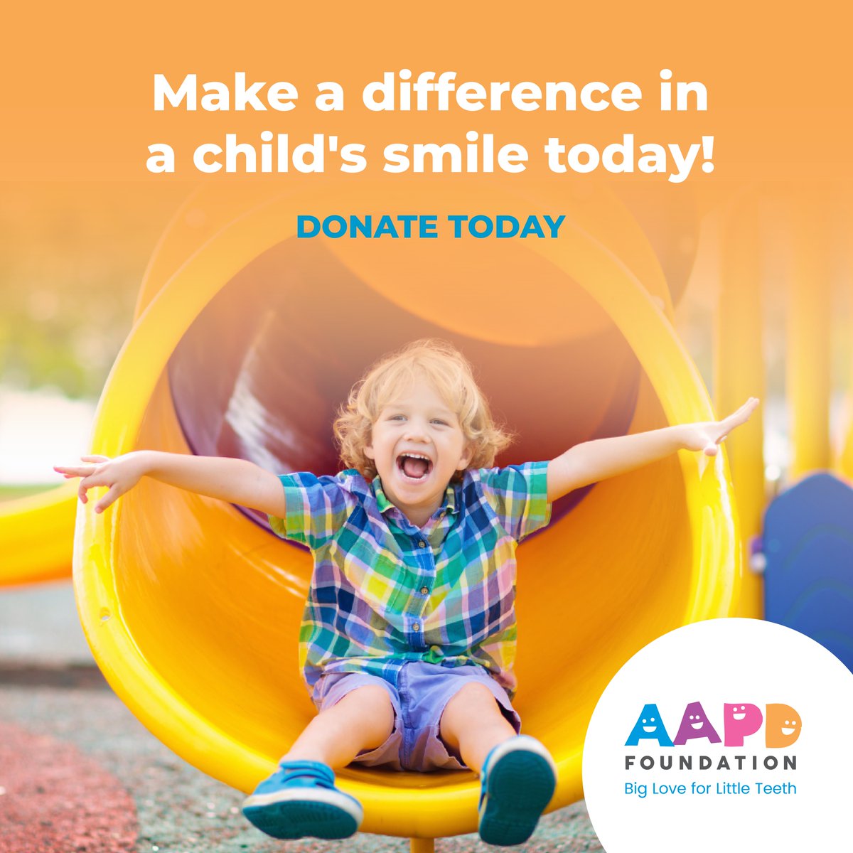 AAPDFoundation's tweet photo. Did you know that when you donate to the AAPD Foundation, one hundred percent of your donation helps children in need receive necessary dental care.? With your help, we can change young lives. Support the AAPD Foundation at https://t.co/wOO96n9Dlw today. #AAPDFoundation  #giving https://t.co/Zm9KwFqq2l