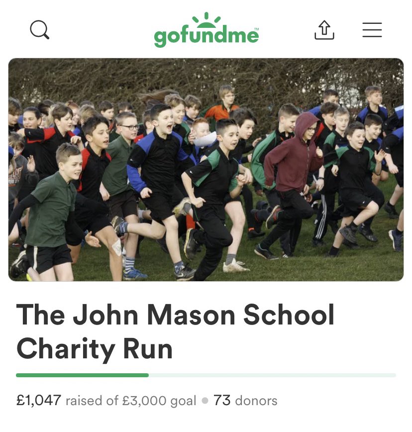 We’ve passed the Thousand pound mark!!!! Amazing, Thank you so much to all those who have donated. One week left of training for our students, before race week begins! #teamjms #charityrun