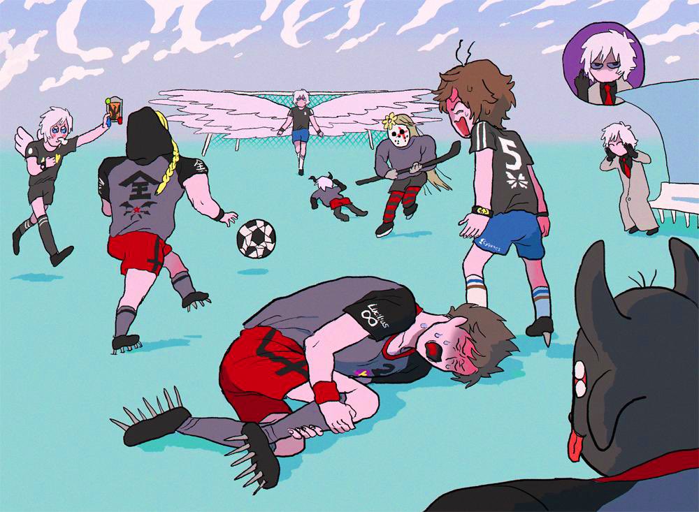 「【※再掲】サッカーするベリアル描いたことあった 」|こち(原稿やれ)のイラスト
