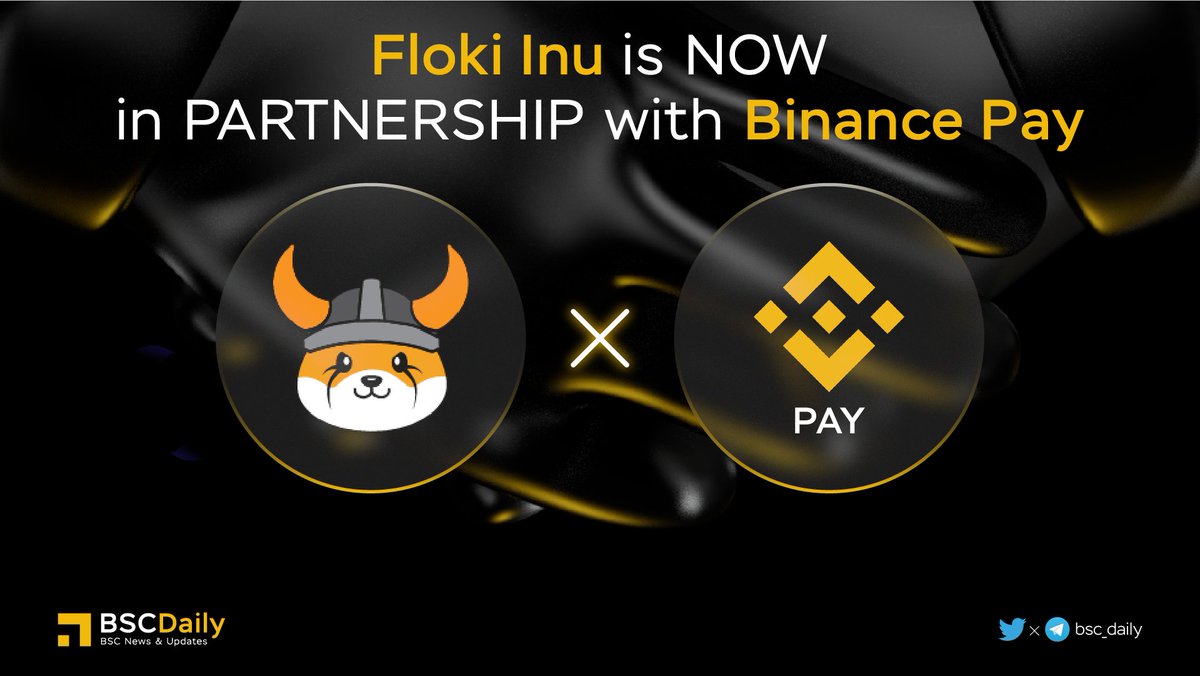 🎉 <a href="/RealFlokiInu/">Floki</a> Partnership with <a href="/binance/">Binance</a> Pay🤝

#BinancePay is the main crypto payment solution we will be using for Floki’s new merch store, Shop #Floki!💳

Shop Floki will go live and start taking orders on the 19th of January, by 8PM UTC🔥

More👇

#BNB #BSC #WEB3 $FLOKI