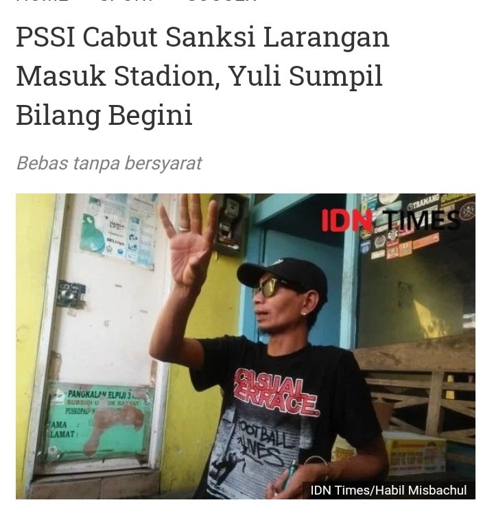 CakArisss's tweet photo. @MafiaWasit @Persitajuara @AremafcOfficial @persib Setahun lagi hukuman nya pasti dicabut seperti beliau yang paling beliau. 🙏 https://t.co/uLIXYjiQ5j