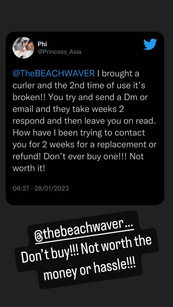 DONT BIY FROM <a href="/TheBEACHWAVER/">The Beachwaver Co. ®</a>