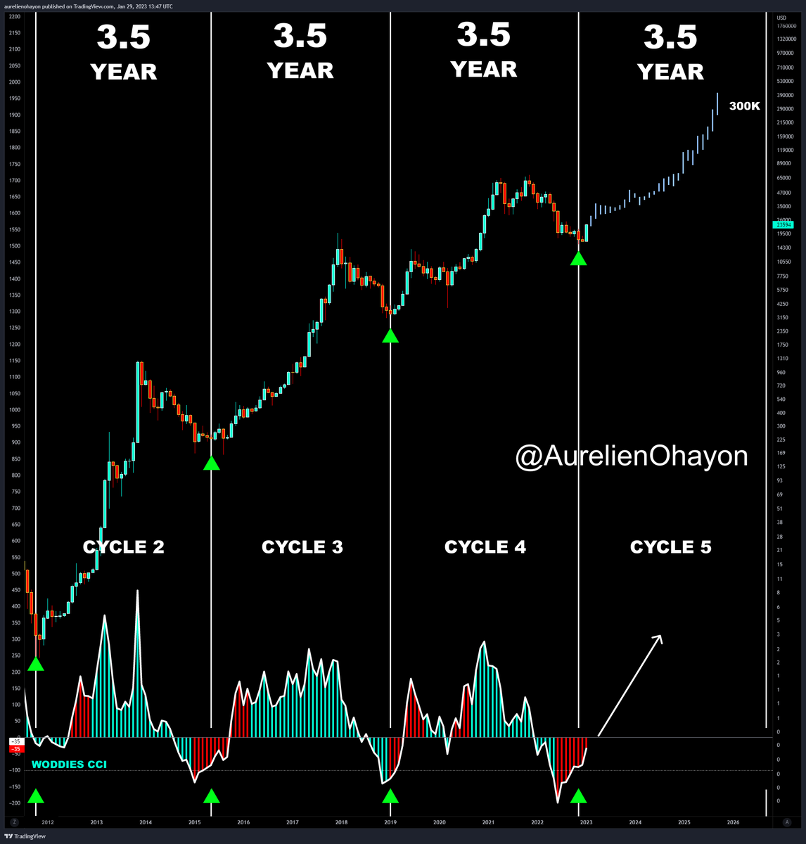 BITCOIN BULL RUN BEGINS. Each cycle lasts 3.5 years.