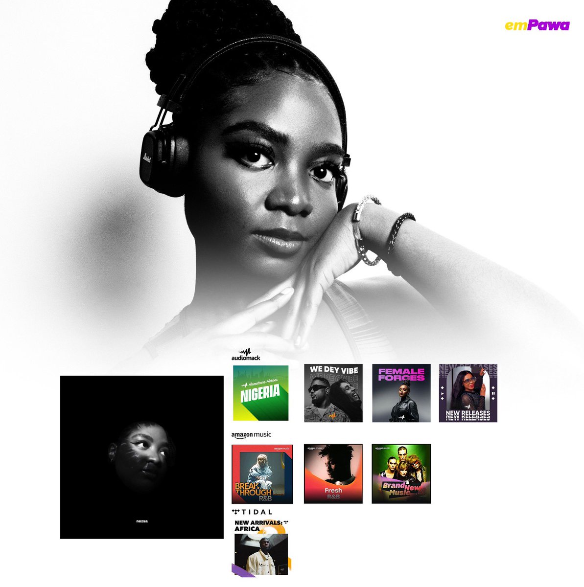 emPawaAfrica's tweet photo. Itβs been 10 days since @itsnezsa released her single βShould Have Caredβ.
Which of these playlists are you streaming #SHC on right now?
#applemusic #nezsa #tidal #amazonmusic #spotify #empawaafrica #africanmusic #africandaily #alternativegirl #alternativesound https://t.co/IM8yhpK7wq