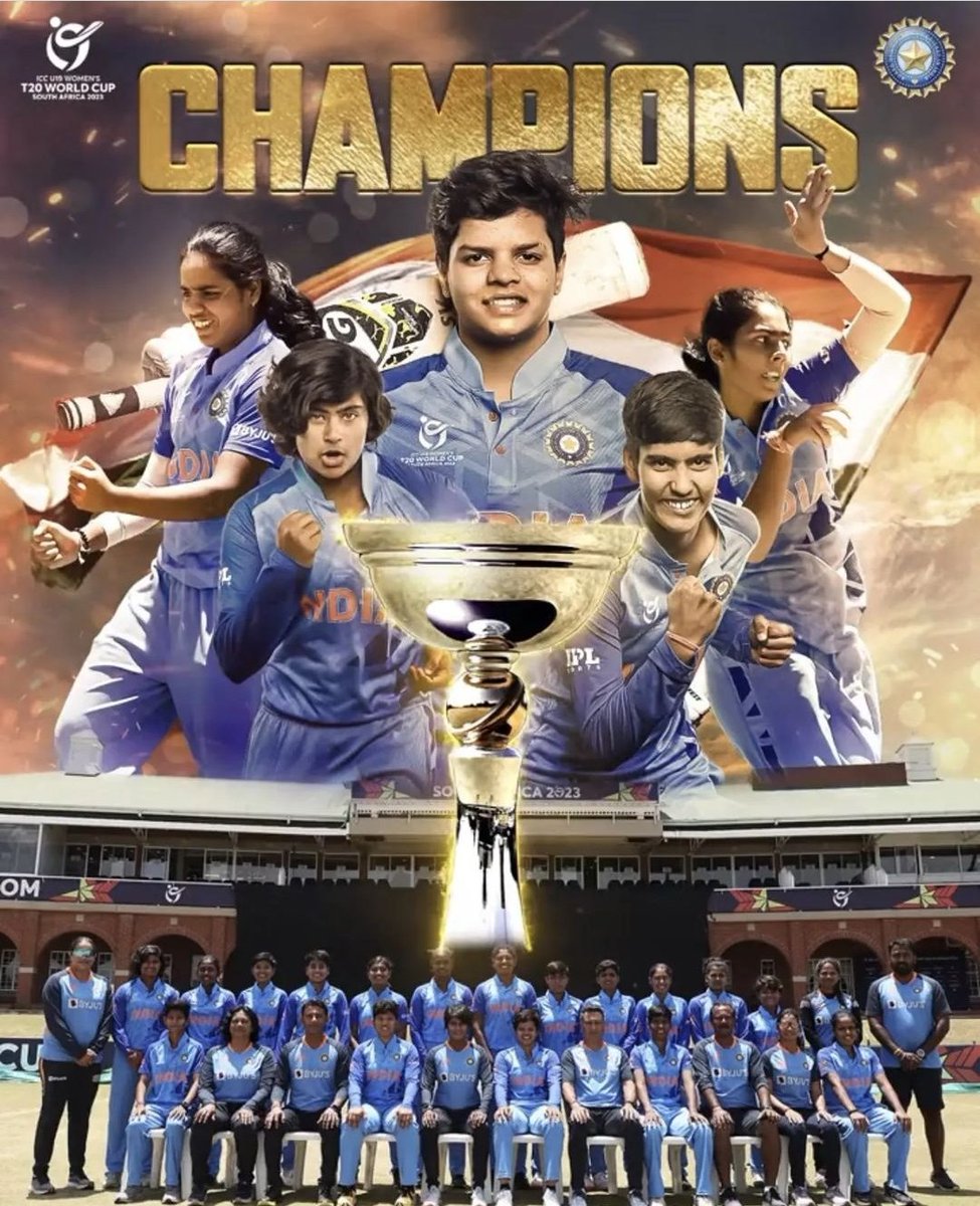 1Myself_Sandeep's tweet photo. Congrats Girls 🏆 💥
#U19T20WorldCup
#INDvENGFinal https://t.co/UpdTjNMxT3