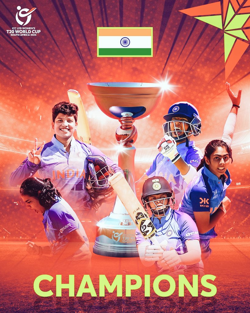 DRVISHNUBHAI's tweet photo. Congratulations to the first ever champions of the Women's #U19T20WorldCup! 🏆🇮🇳 https://t.co/kMnFbTtq9Z