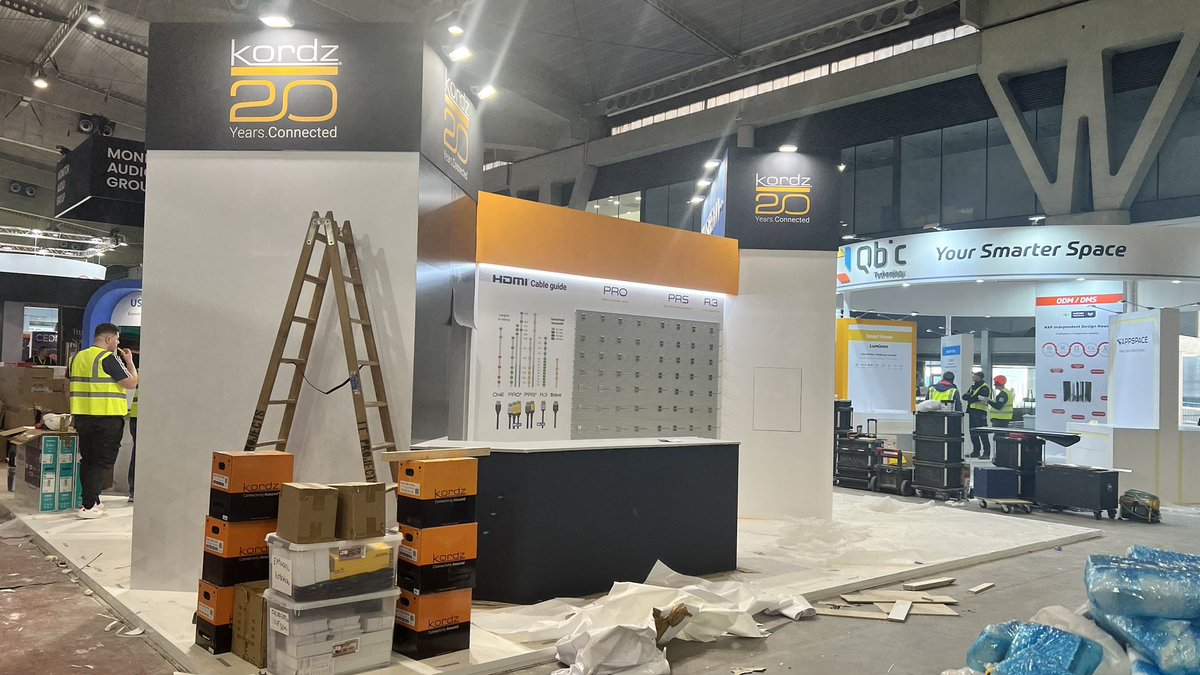 Just two days to go until <a href="/ISE_Show/">ISE</a> and our stand is taking shape! Join us from Tuesday with some exclusive new product announcements. #HDMI #ConnectivityAssured #20years #ISE2023