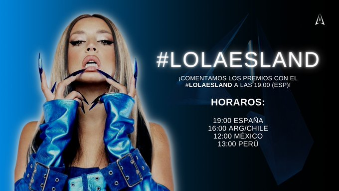 A las 19:00 (hora española) empezaremos a comentar los <a href="/PremiosESLAND/">Premios ESLAND</a> de México, dónde actuará <a href="/lolaindigomusic/">lola indigo | info oficial</a> con el HT #/LolaEsland 🐉