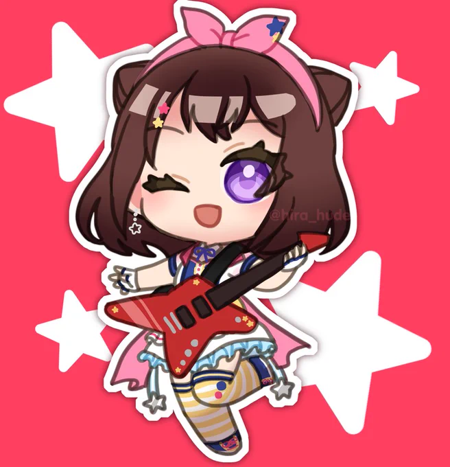 83日目 戸山 香澄( #バンドリ #bandoriart  )ゲームが好きなので、ゲームキャラ縛りで描きます#100日チャレンジ #100日ゲームキャラチャレンジ 