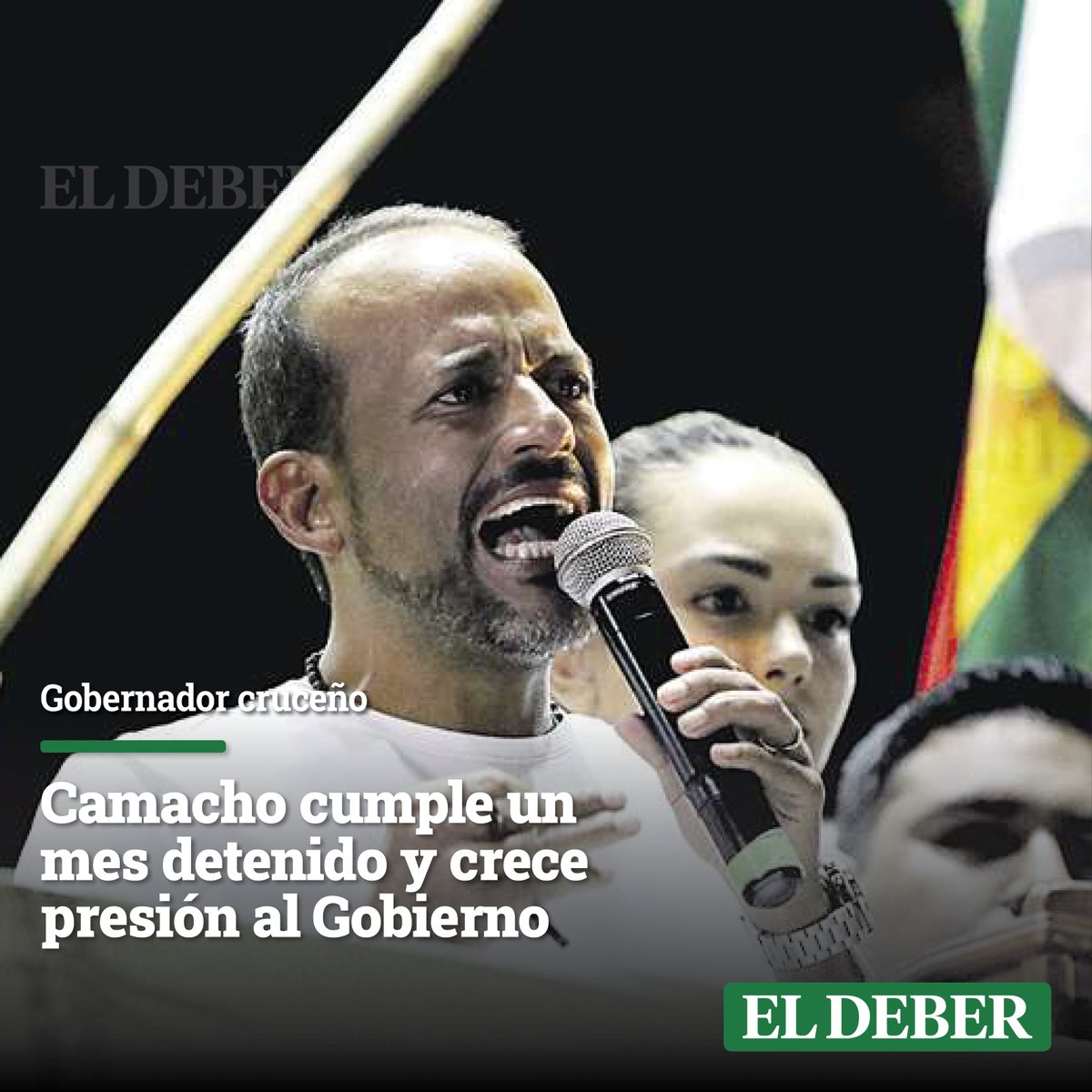 grupoeldeber's tweet photo. Los especialistas consideran que la detención del gobernador cruceño ocasiona el desgaste del Gobierno y, al mismo tiempo, identifican tres desventajas políticas para Camacho. 

Lea la nota >> https://t.co/KqzHiDGuMk

#ElDeber https://t.co/7mVDMydZPE