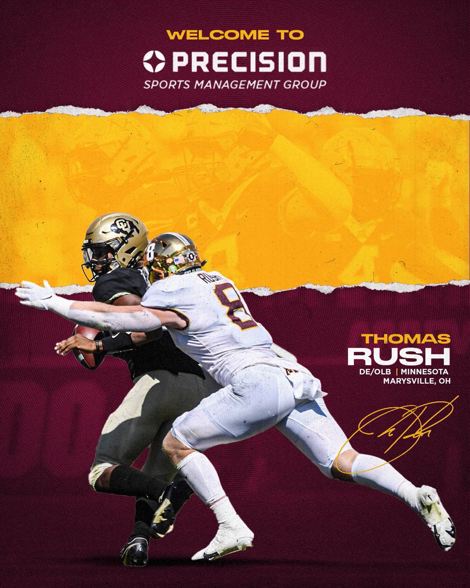 PSportsMG's tweet photo. It’s Official ✍️
Welcome to the @PSportsMG Family @_twrush_!! Excited to get to work 🗣#pathtothedraft23 #nfldraft2023 #thomasrush
#teamprecisionsportsmg https://t.co/75BPzUiIQ0