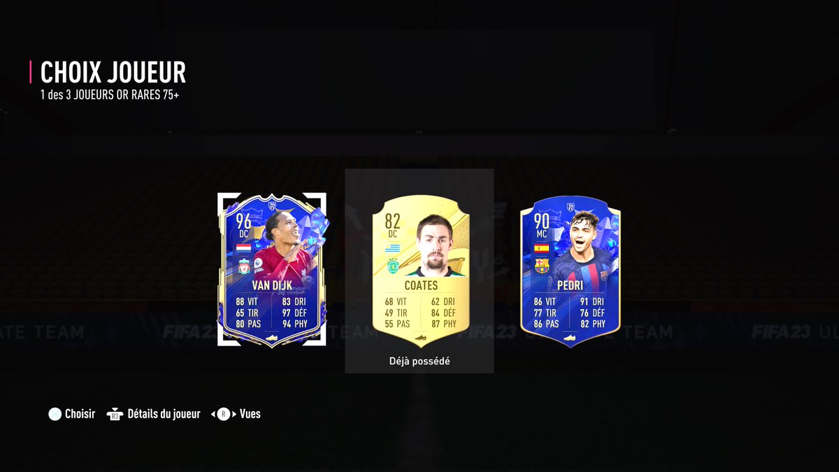 HugoV974's tweet photo. Les choix 75  + c un regal 
@ThipFIFA @Vitality_RocKy 
#PS5Share, #FIFA23 https://t.co/JcFLihfdwt
