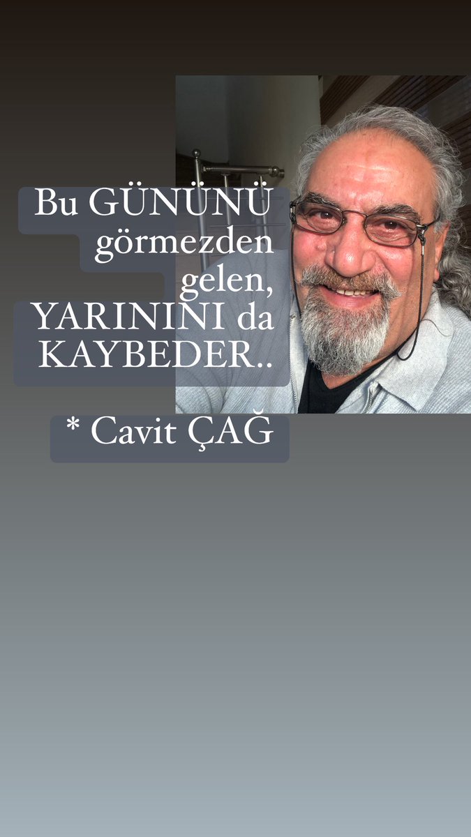 CavitCag's tweet photo. Bu GÜNÜNÜ görmezden gelen,
YARININI da KAYBEDER..

* Cavit ÇAĞ https://t.co/F1eoz34Lr7