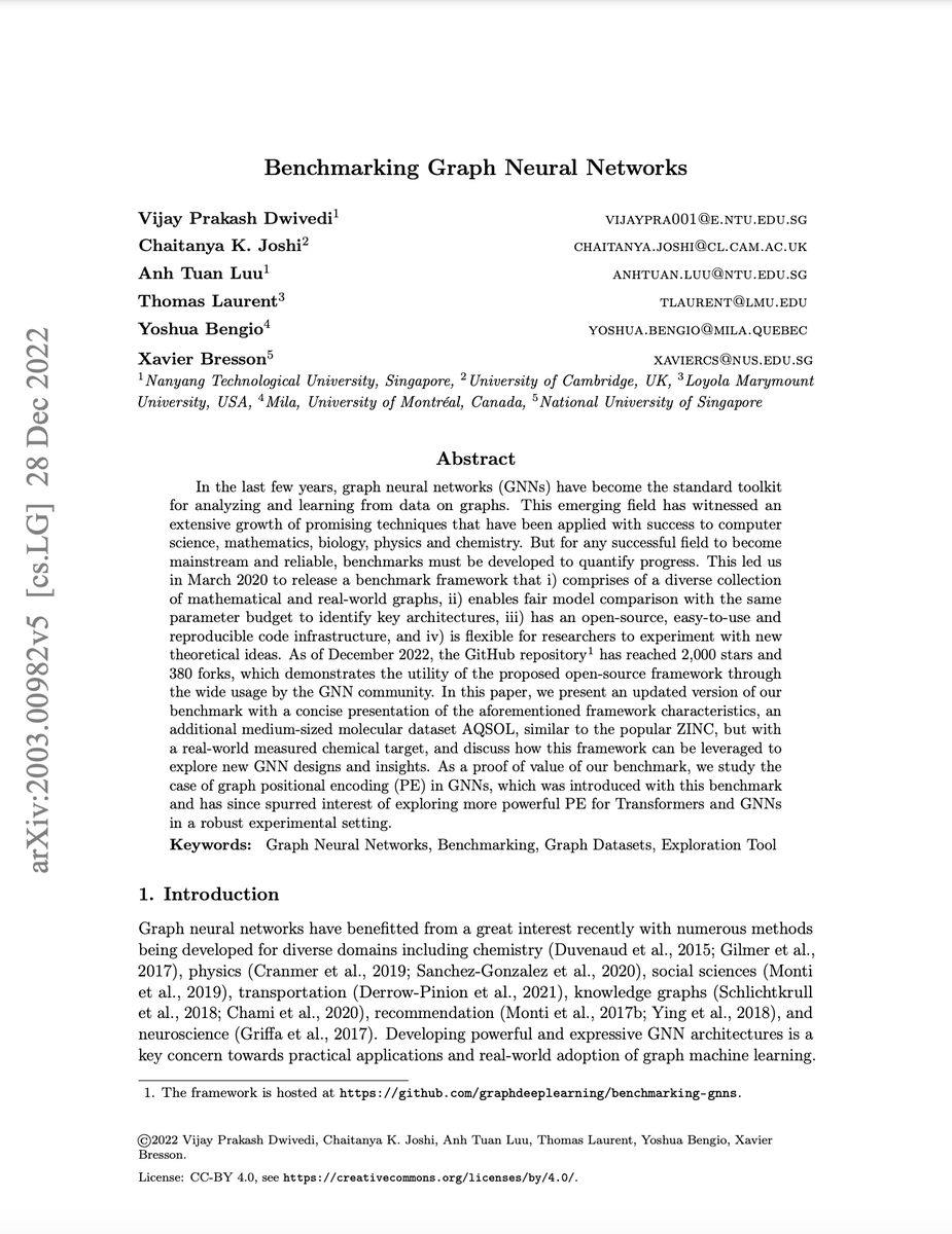 Montreal_AI's tweet image. Benchmarking Graph Neural Networks
Dwivedi et al.: arxiv.org/abs/2003.00982
#ArtificialIntelligence #DeepLearning #GraphNeuralNetworks
